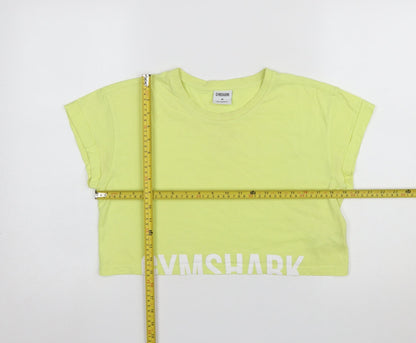 Womens UK Size M Gymshark Yellow Gym & Training Yoga Running & Jogging T-Shirt