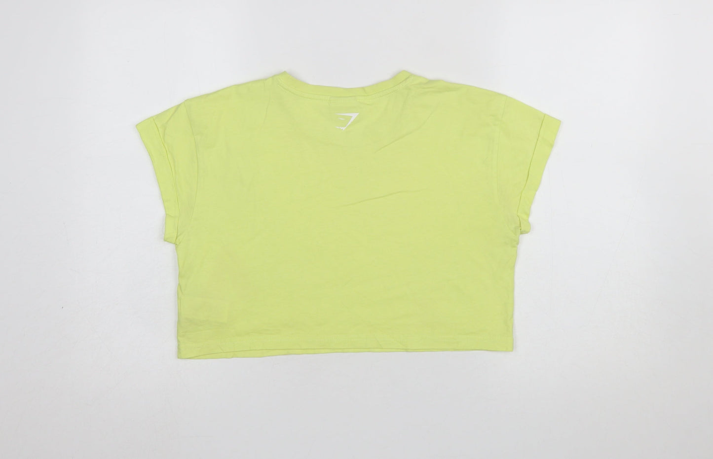 Womens UK Size M Gymshark Yellow Gym & Training Yoga Running & Jogging T-Shirt