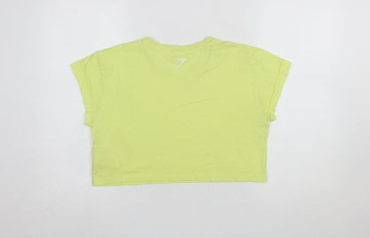 Womens UK Size M Gymshark Yellow Gym & Training Yoga Running & Jogging T-Shirt