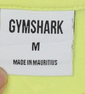 Womens UK Size M Gymshark Yellow Gym & Training Yoga Running & Jogging T-Shirt