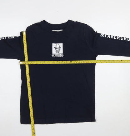 Boys UK Size 13-14 Years Abercrombie & Fitch Blue Basic T-Shirt