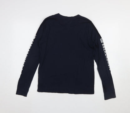 Boys UK Size 13-14 Years Abercrombie & Fitch Blue Basic T-Shirt