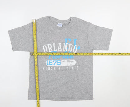 Teens UK Size S Yazbek Grey Basic T-Shirt