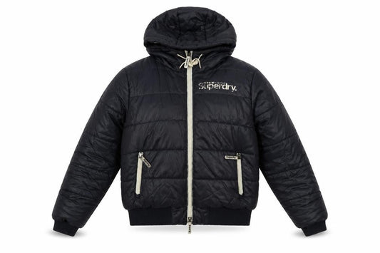 Womens UK Size M Superdry Blue Puffer Jacket