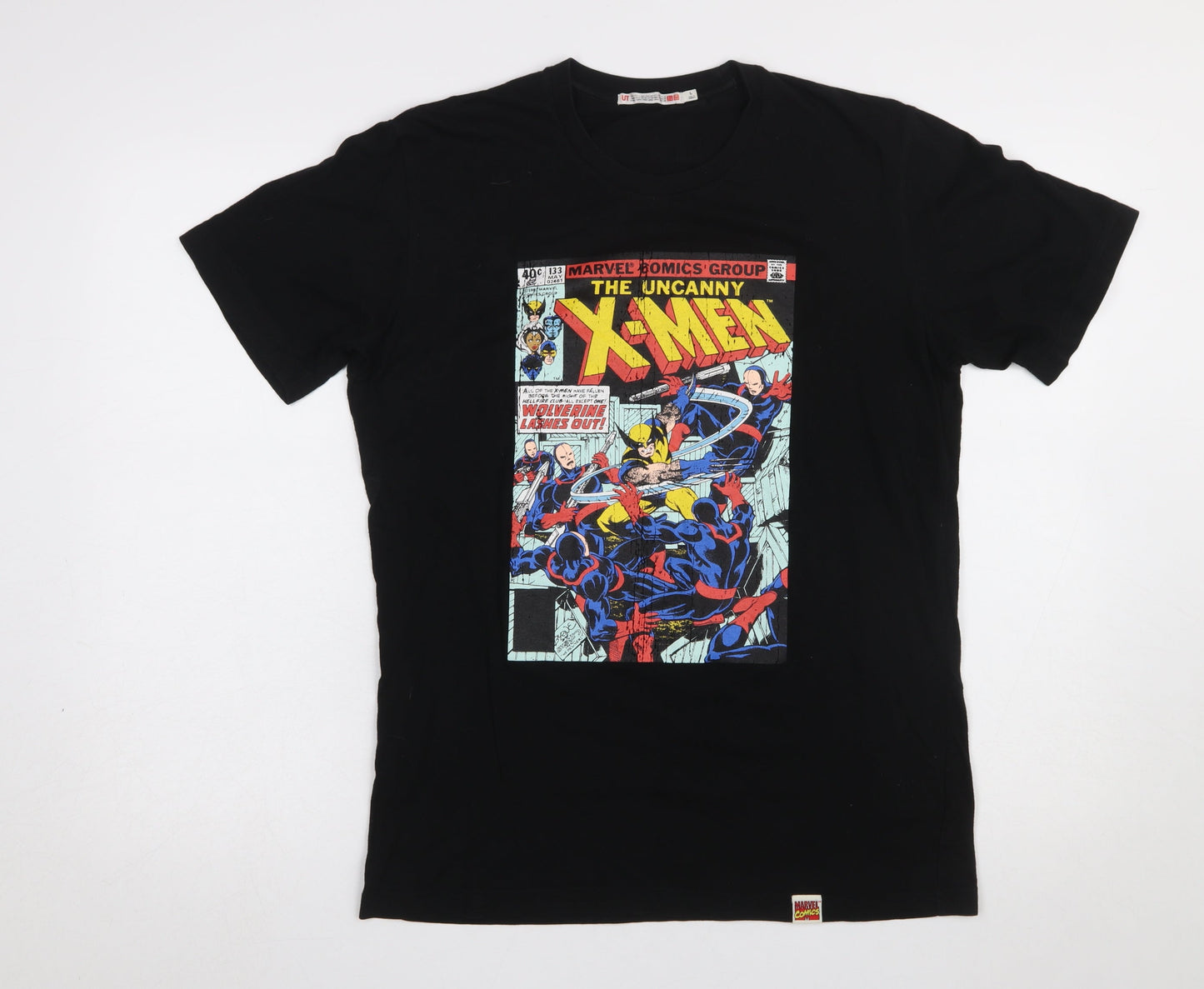 Mens UK Size L Uniqlo Black  T-Shirt