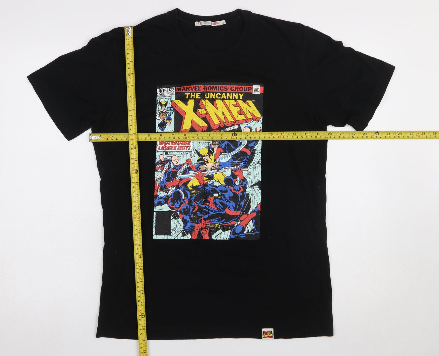 Mens UK Size L Uniqlo Black  T-Shirt