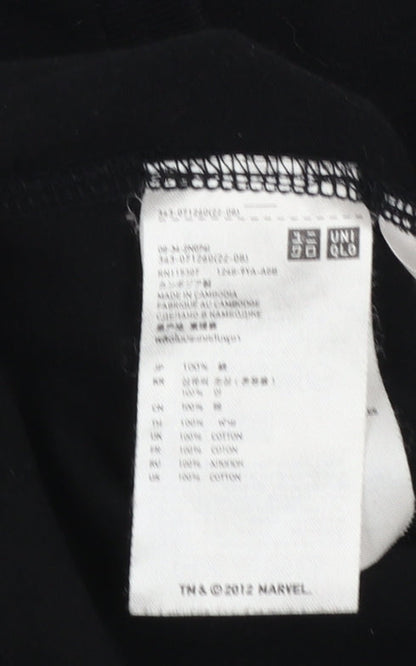 Mens UK Size L Uniqlo Black  T-Shirt