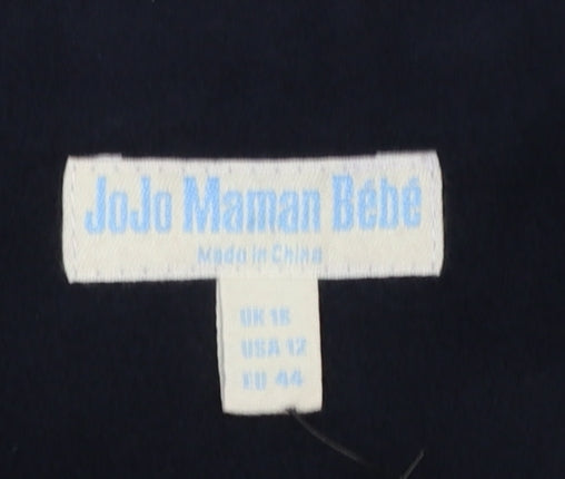Womens UK Size 16 JoJo Maman Bébé Blue Overcoat