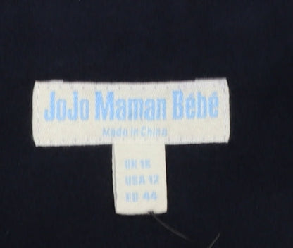 Womens UK Size 16 JoJo Maman Bébé Blue Overcoat