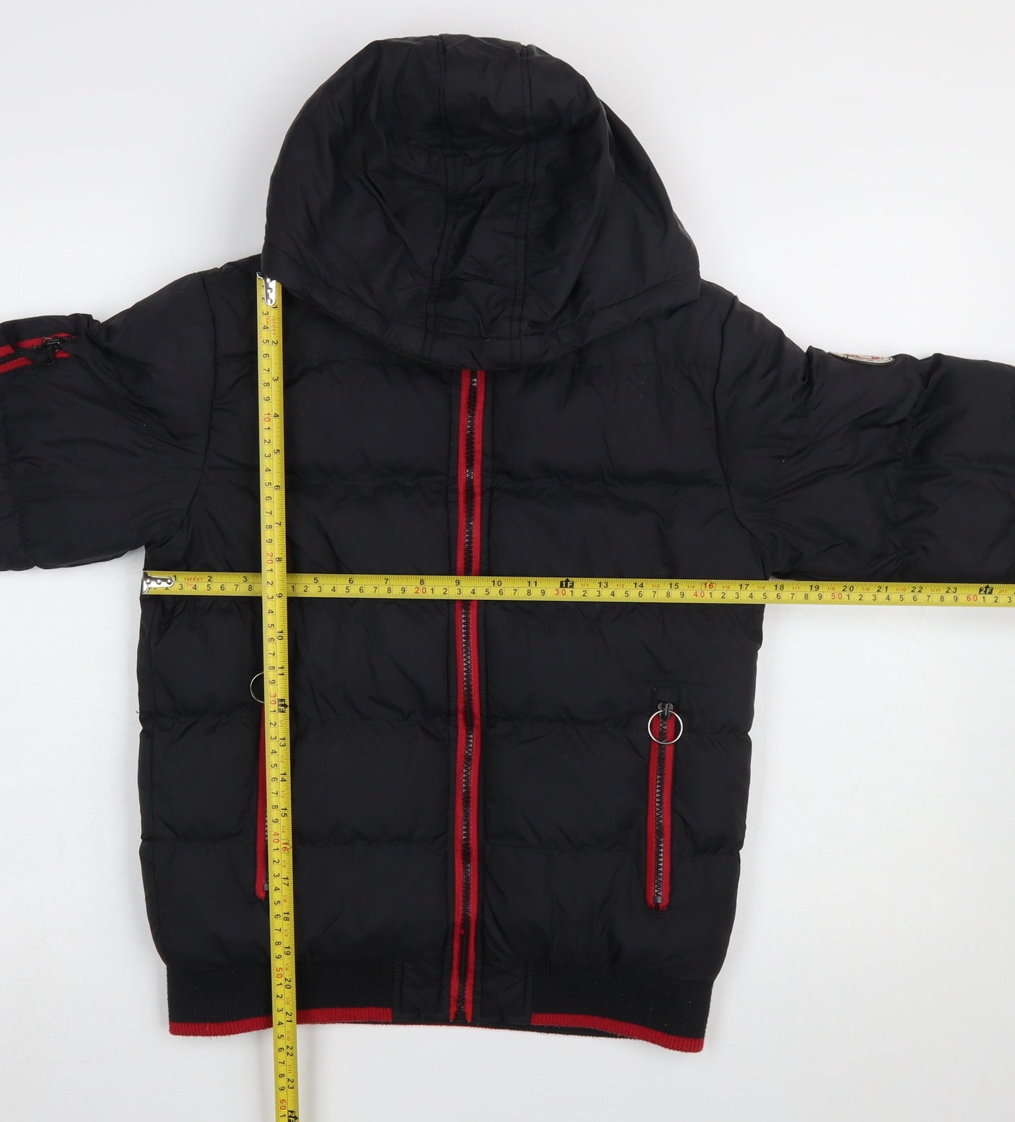 Boys UK Size 12-13 Years Ripstop Black Puffer Jacket