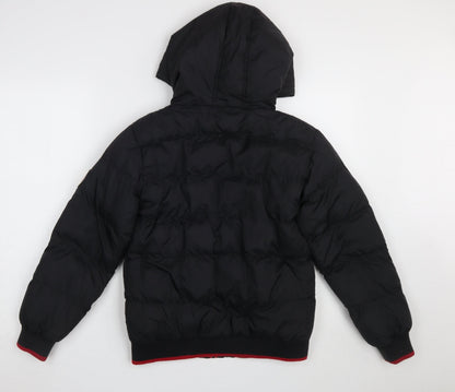 Boys UK Size 12-13 Years Ripstop Black Puffer Jacket