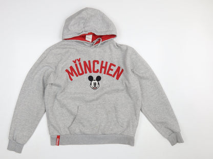 Womens UK Size 14 Disney Grey Pullover Hoodie