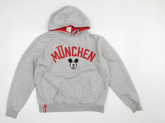 Womens UK Size 14 Disney Grey Pullover Hoodie
