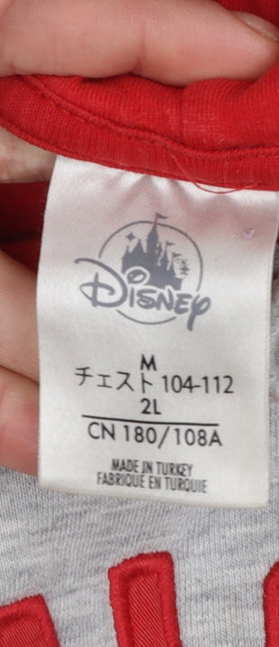 Womens UK Size 14 Disney Grey Pullover Hoodie