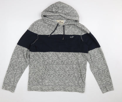 Mens UK Size L Hollister Grey Pullover Hoodie