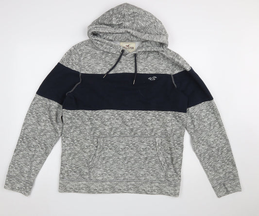 Mens UK Size L Hollister Grey Pullover Hoodie