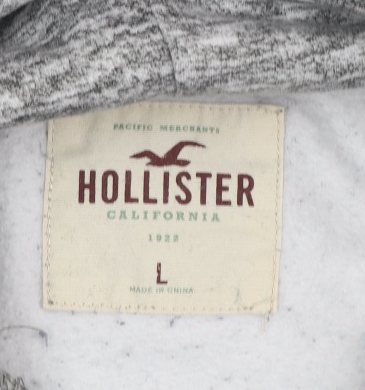 Mens UK Size L Hollister Grey Pullover Hoodie