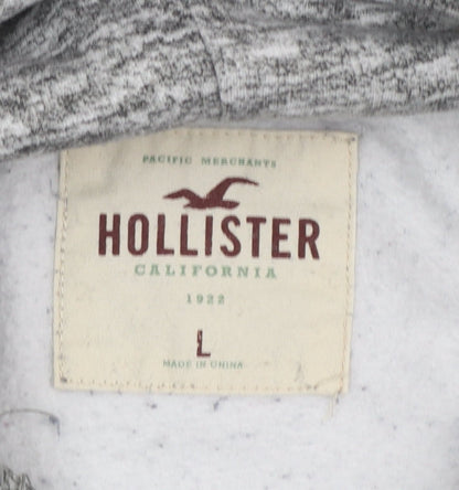 Mens UK Size L Hollister Grey Pullover Hoodie