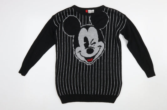 Womens UK Size XS Disney Black Pullover Jumper
