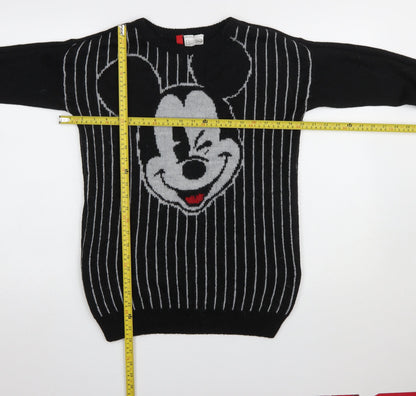 Womens UK Size XS Disney Black Pullover Jumper