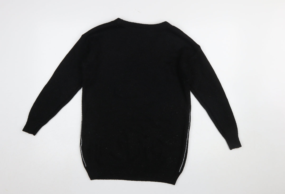 Womens UK Size XS Disney Black Pullover Jumper