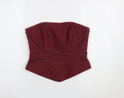 Womens UK Size 14 Veromia Bridesmaid Red Camisole Blouse