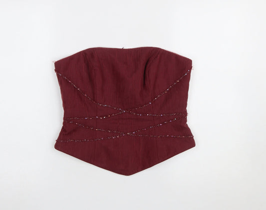 Womens UK Size 14 Veromia Bridesmaid Red Camisole Blouse