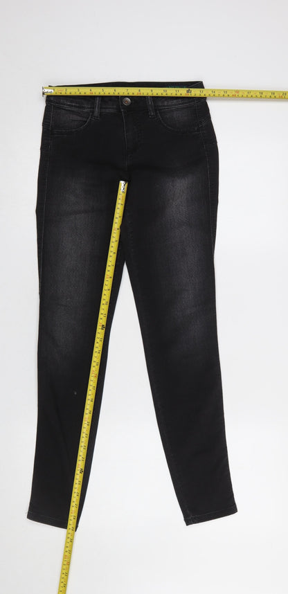 Womens UK Size 25 Benetton Slim Fit Skinny Black Jeans