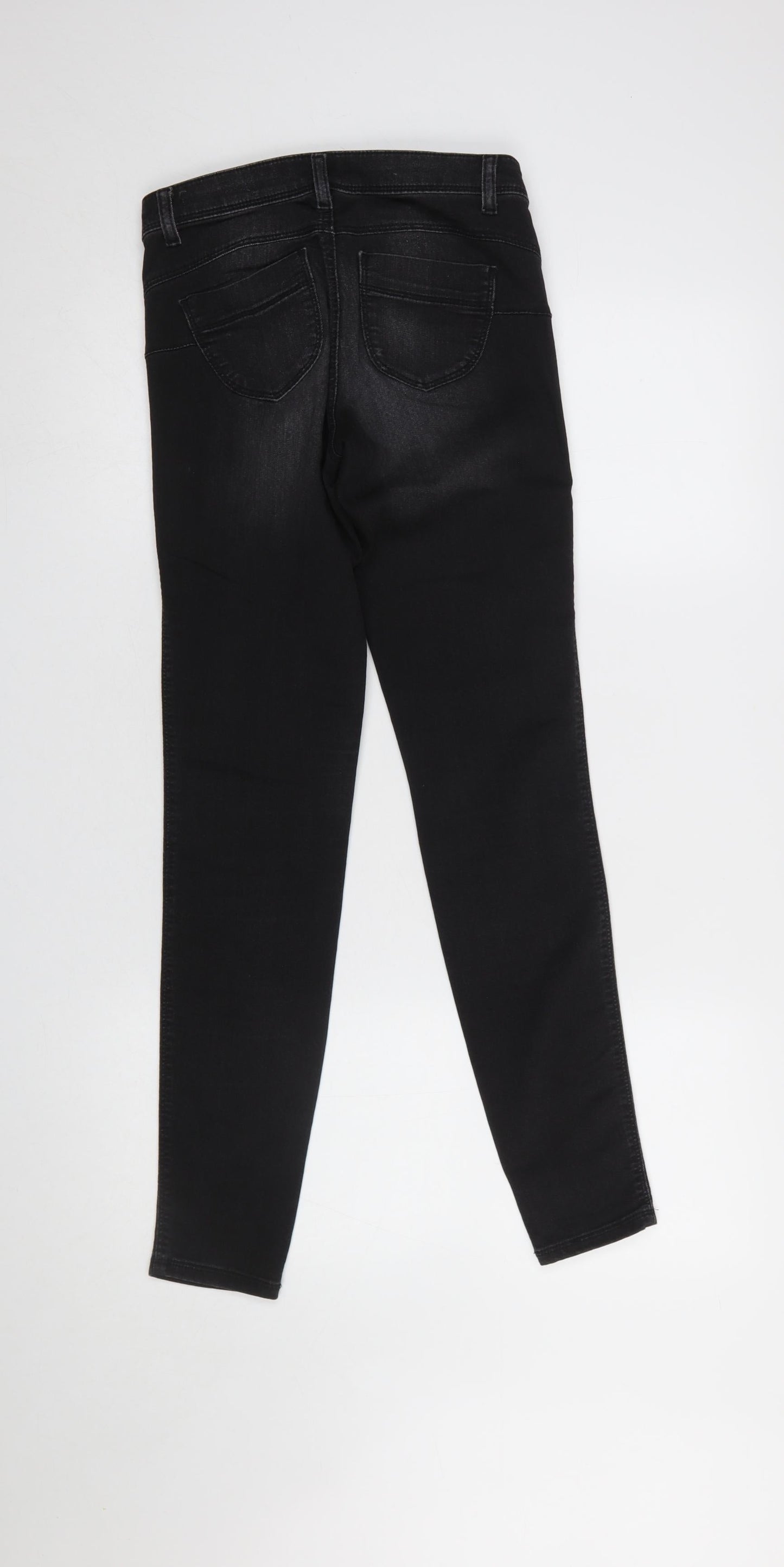 Womens UK Size 25 Benetton Slim Fit Skinny Black Jeans