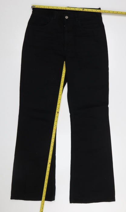 Womens UK Size 31 COS Relaxed Fit Flared Black Jeans