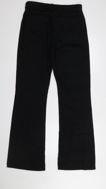 Womens UK Size 31 COS Relaxed Fit Flared Black Jeans