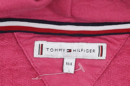 Girls UK Size 164 Tommy Hilfiger Pink Pullover Hoodie