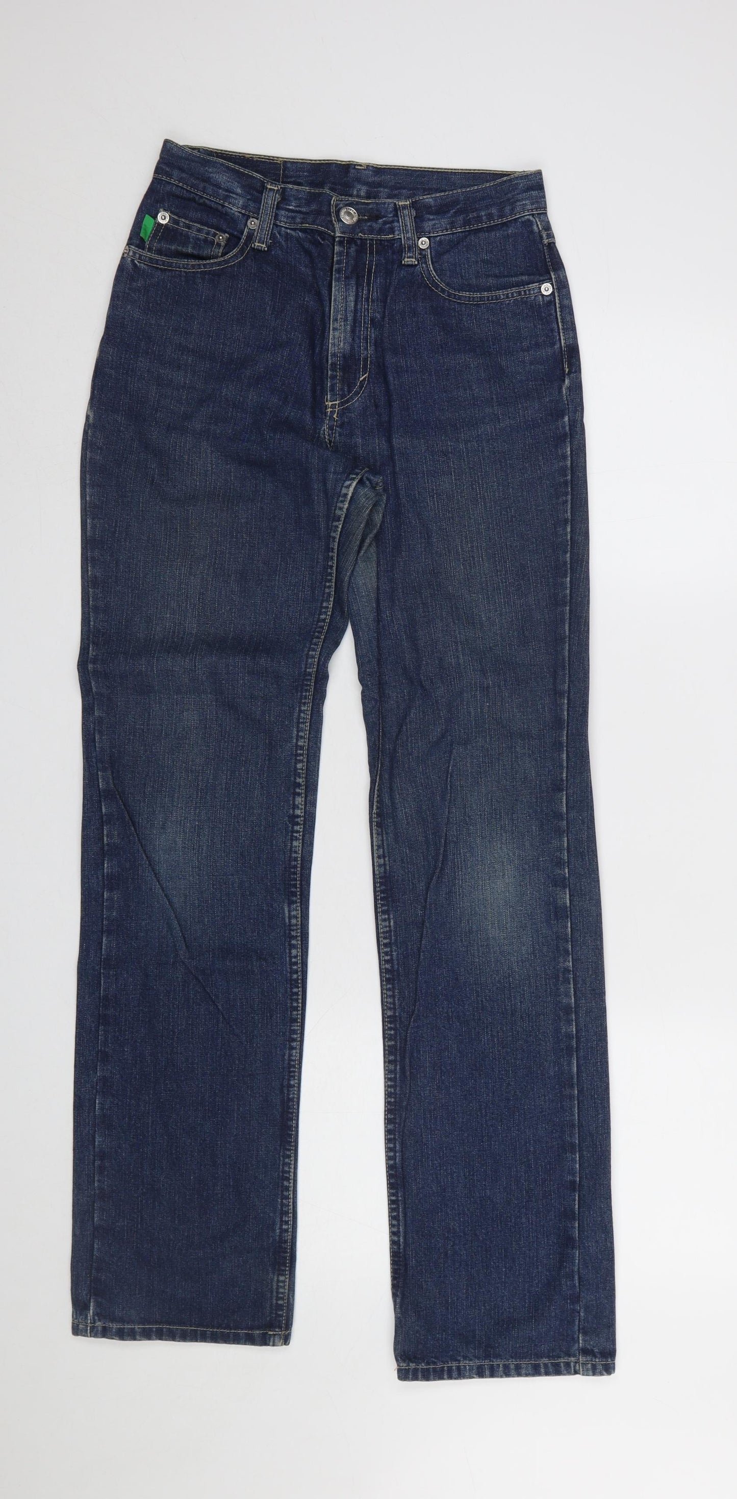 Womens UK Size 26 United Colors of Benetton Regular Fit Straight Blue Jeans