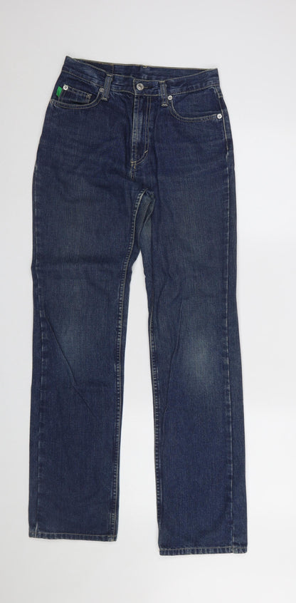 Womens UK Size 26 United Colors of Benetton Regular Fit Straight Blue Jeans