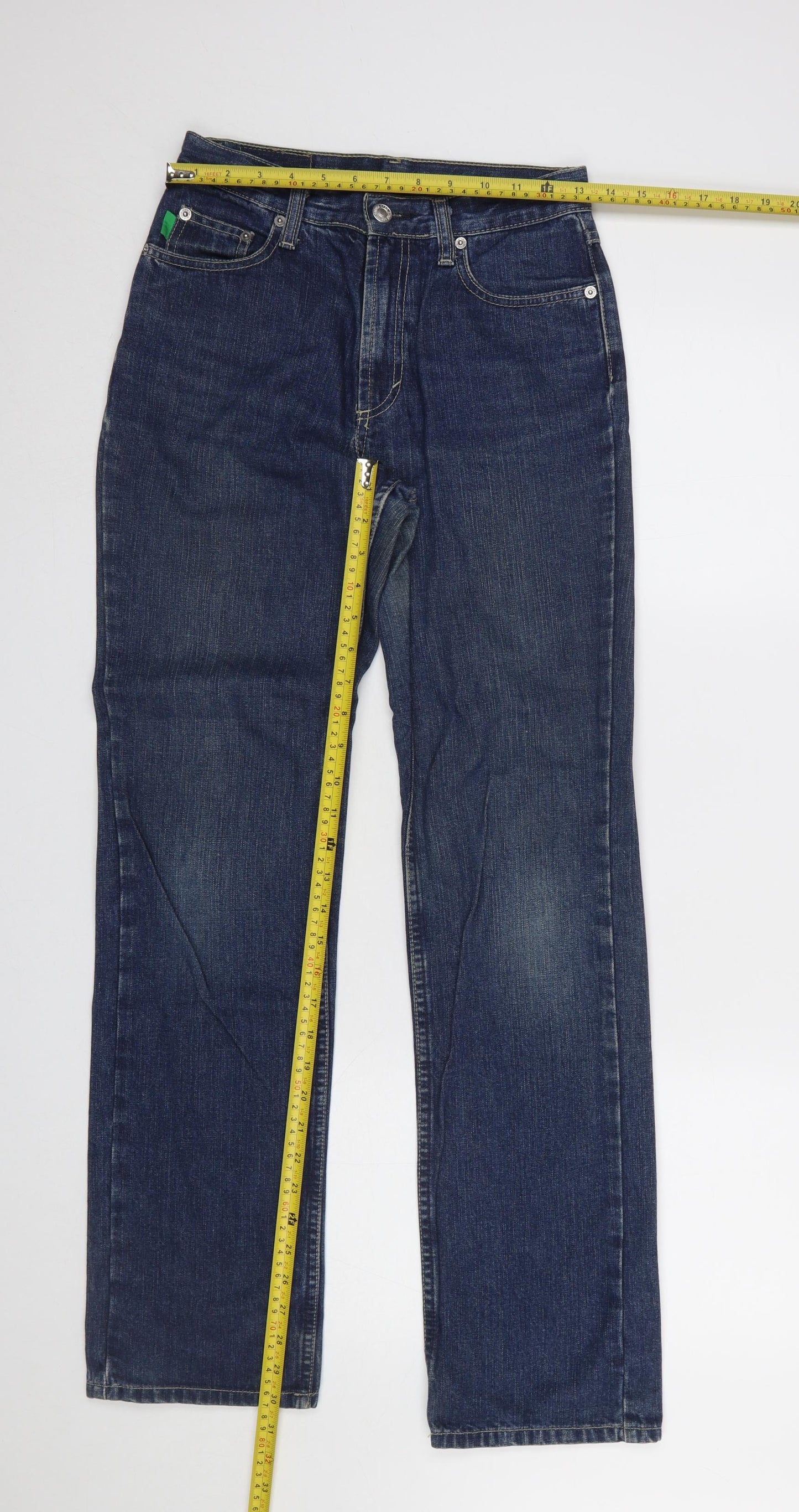 Womens UK Size 26 United Colors of Benetton Regular Fit Straight Blue Jeans