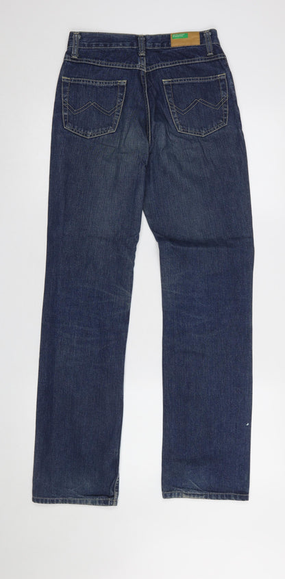 Womens UK Size 26 United Colors of Benetton Regular Fit Straight Blue Jeans