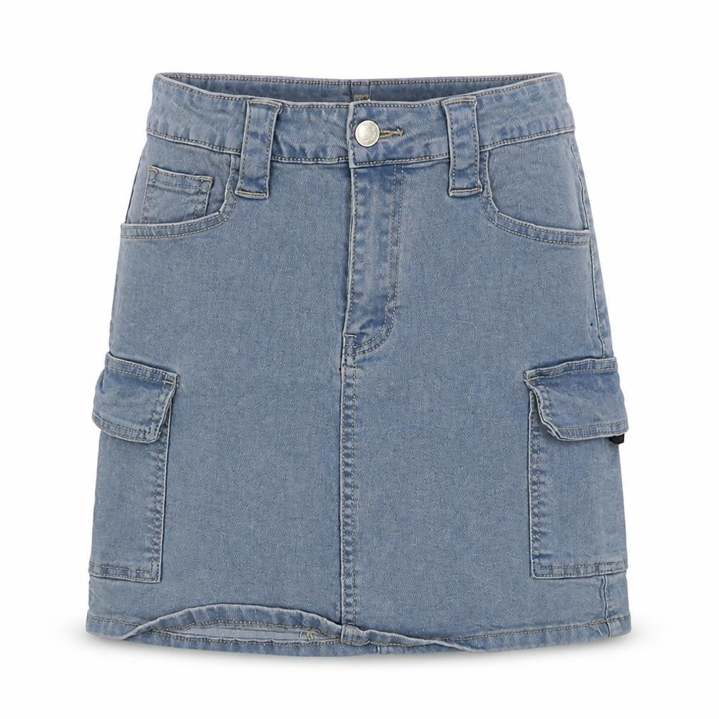 Womens UK Size 8 PRETTYLITTLETHING Cargo Denim Skirt