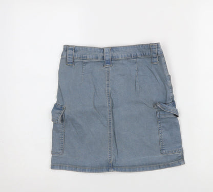 Womens UK Size 8 PRETTYLITTLETHING Cargo Denim Skirt