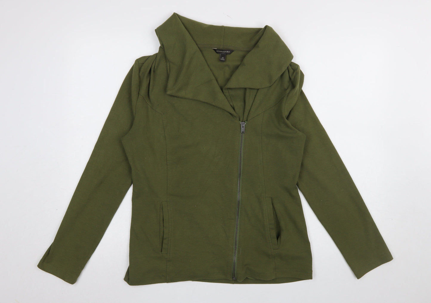 Womens UK Size M Banana Republic Green Full Zip Sweatshirt