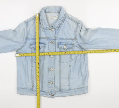 Womens UK Size XS Mango Blue Basic Jacket