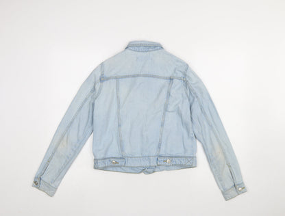 Womens UK Size XS Mango Blue Basic Jacket