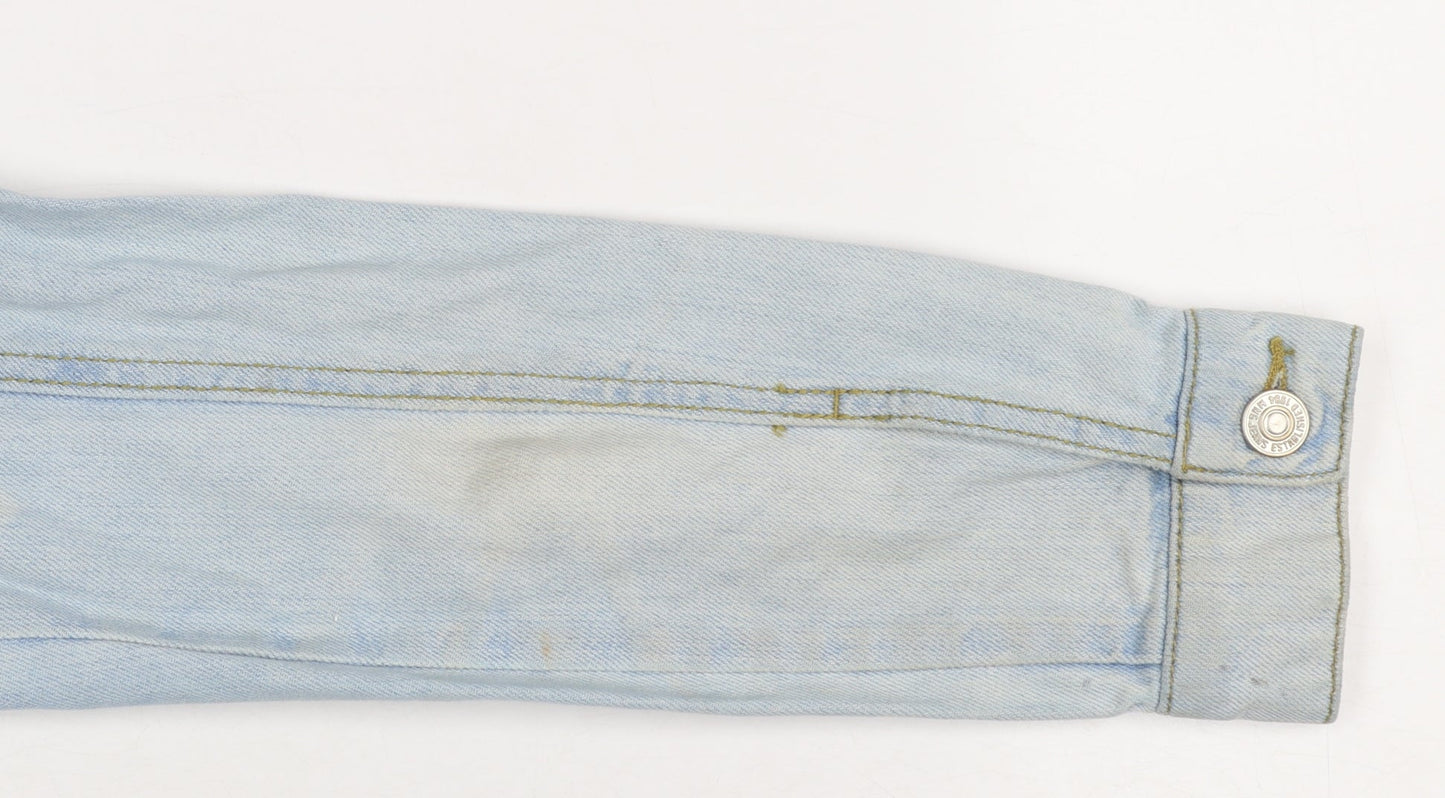 Womens UK Size XS Mango Blue Basic Jacket