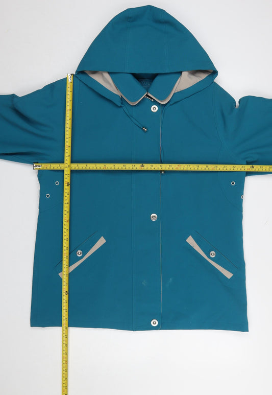 Womens UK Size 16 Finesse Blue Rain Coat