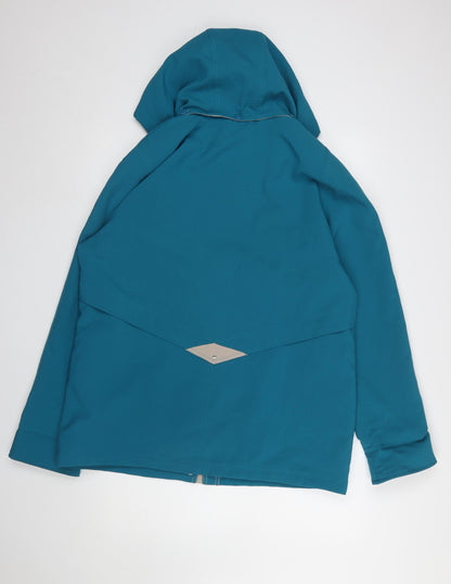 Womens UK Size 16 Finesse Blue Rain Coat