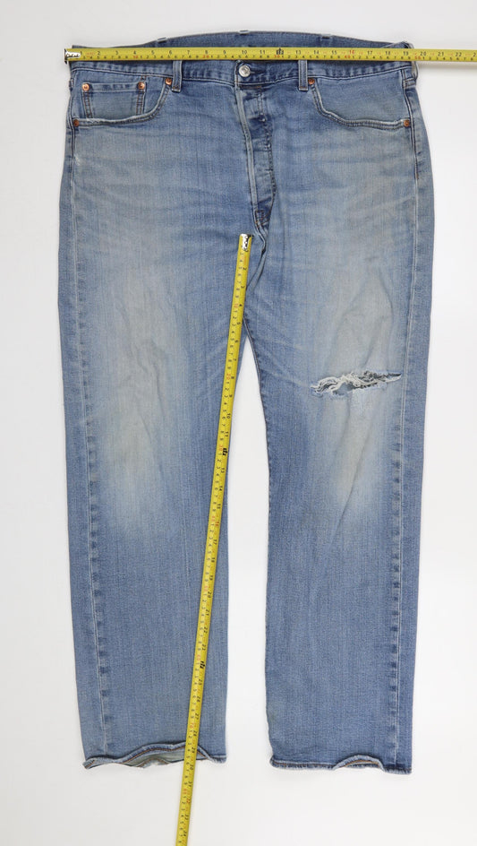 Mens UK Size L Levi's Regular Fit Straight Blue Jeans