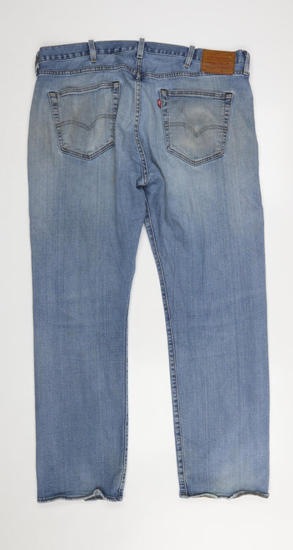 Mens UK Size L Levi's Regular Fit Straight Blue Jeans