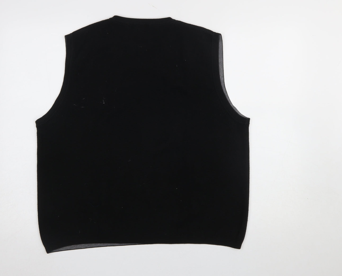 Mens UK Size M Eddie Bauer Black Vest Jumper