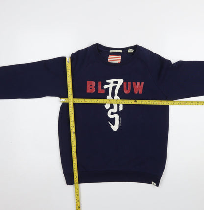 Scotch & Soda Girls Blue Logo Pullover Sweatshirt Size 12 Years