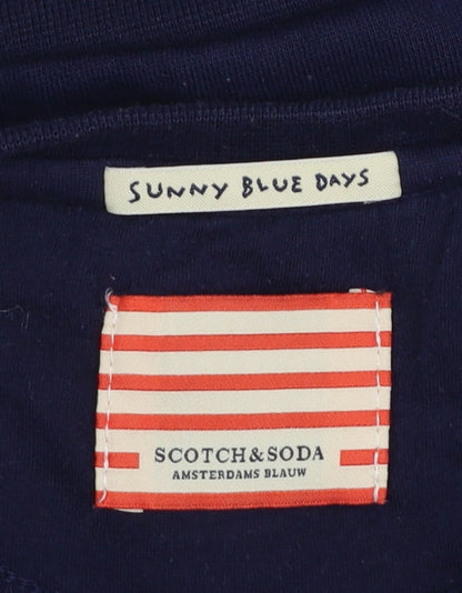 Scotch & Soda Girls Blue Logo Pullover Sweatshirt Size 12 Years