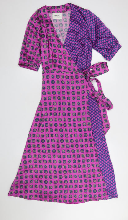 Womens UK Size S Cecilie Copenhagen Wrap Dress
